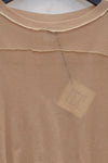 BASERANGE navel-baring T-shirt TOSC-CG-SP24 pink camel
